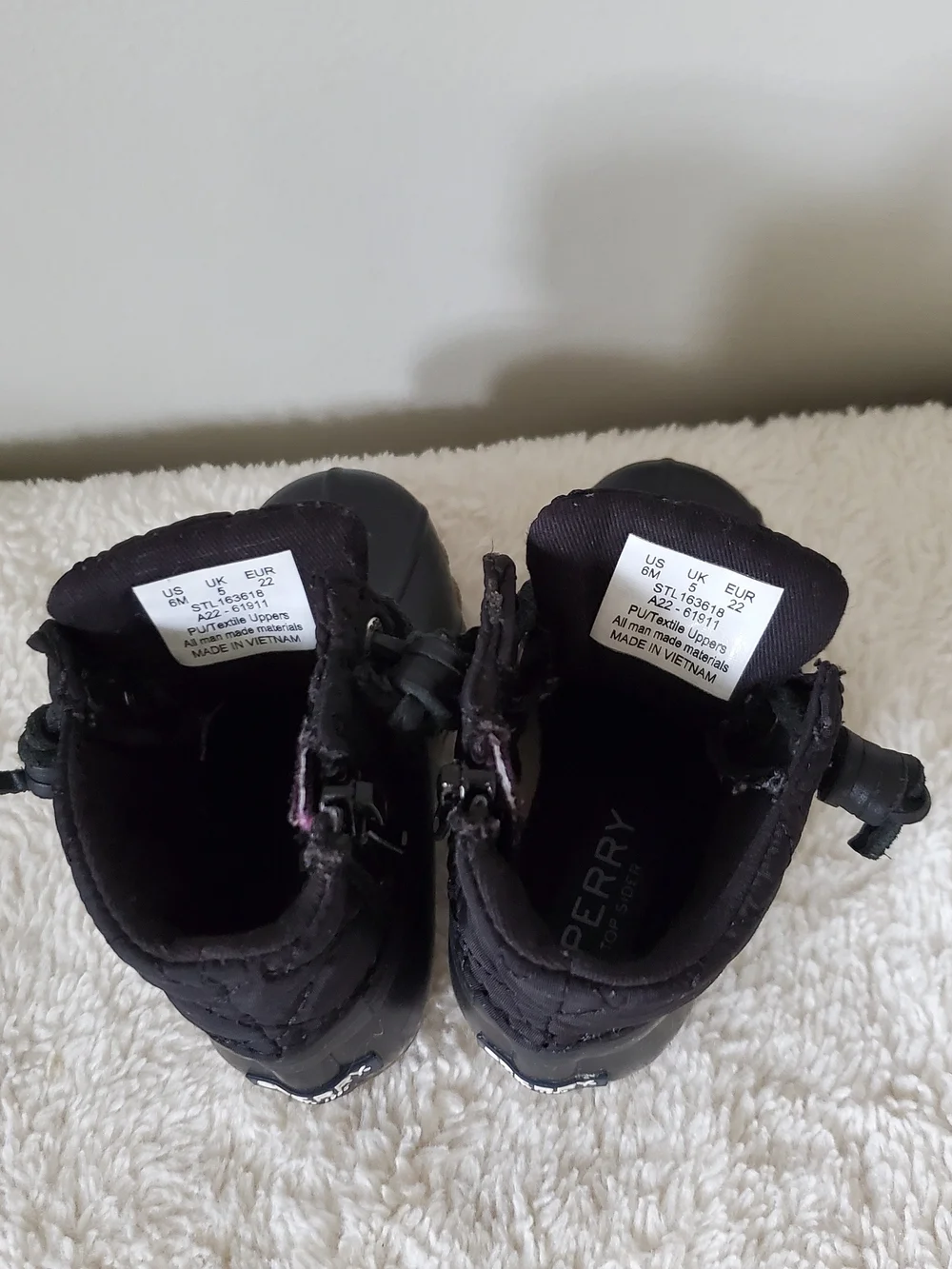 Sperry Kids Black Duck Boots